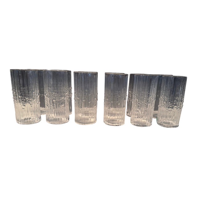 Set of Twelve Mid-Century Niva High Ball Glasses by Tapio Wirkkala for Iittala Finland For Sale