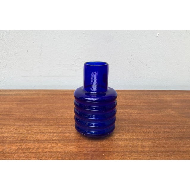 Mid-Century East German GDR Glass Vase from Veb Glaswerk Harz Derenburg, 1960s For Sale - Image 14 of 15