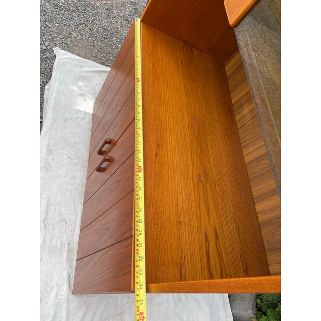 Danish Modern Teak & Smoked Glass Cabinet For Sale - Image 9 of 10