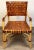1960s French Modern Bamboo & Woven Saddle Leather Armchair, Circa 1960s For Sale - Image 4 of 13