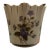Vintage Floral Porcelain Vase With Scalloped Gilt Rim For Sale