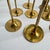 MCM Brass Graduated Tulip Style Candlestick Holders Vintage Taper Candle Holders Set of 9 For Sale - Image 4 of 9