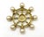 Chanel 1990s Chanel Vintage Gold Plated Sailor Wheel Faux Pearl Brooch For Sale - Image 4 of 4