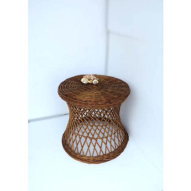 Wicker Side Table, Circa Mid-20th Century, Yugoslavia For Sale - Image 4 of 12