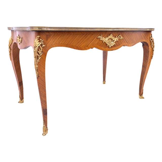 Antique Table with Marquetry, France, 1890s For Sale