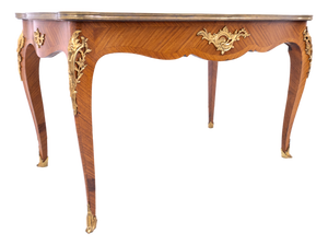 Antique Table with Marquetry, France, 1890s