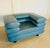 Vintage Postmodern Swedish Turquoise Leather Stacked Lounge Chair, 1980 For Sale - Image 6 of 18