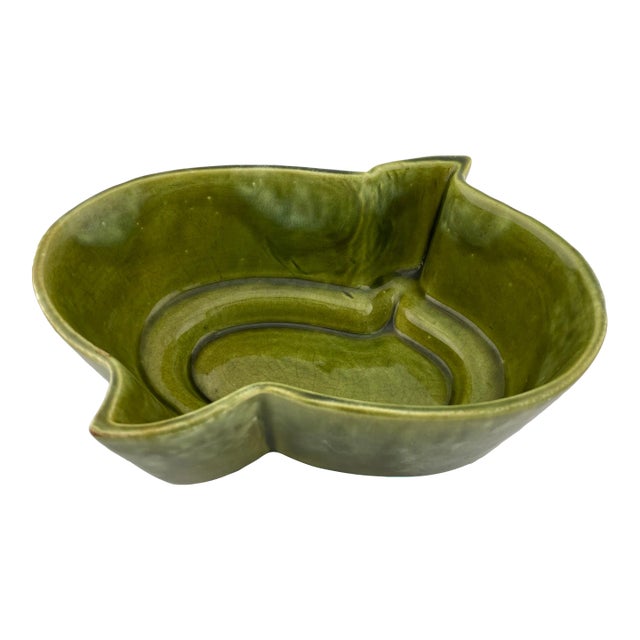 Mid 20th Century Green Glazed Covina Pottery Dish/Planter For Sale