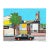 Redondo Afternoon - Original Contemporary Cityscape Mixed Media Painting on Paper by Fabio Coruzzi For Sale