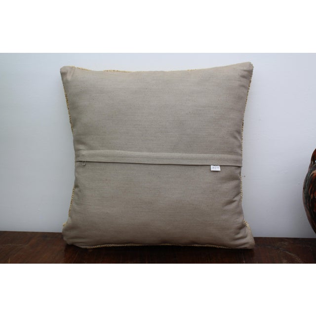 Textile Turkish Vintage Rug Decorative Pillow Cover - 17"x17" For Sale - Image 7 of 13