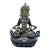 Tibetan Gilt Bronze Amitayus Buddha Statue Turquoise Inlay Sealed 8” For Sale