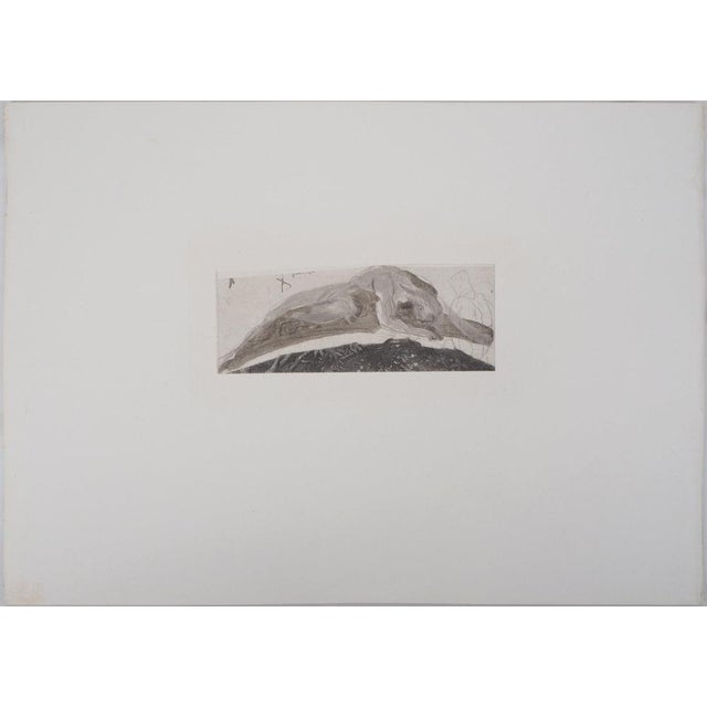 Auguste Rodin (1840-1917) (after) Attached to the Rock Heliogravure reworked with drypoint and enhanced with watercolor On...