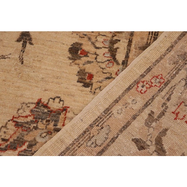 Tan Oriental Ziegler Beige Tan Hand-Knotted Wool Rug - 8'11'' X 12'0'' For Sale - Image 8 of 8
