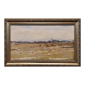 Max Gundlach -1904 View of Indian Hill & Roger Park in Chicago-Oil Painting