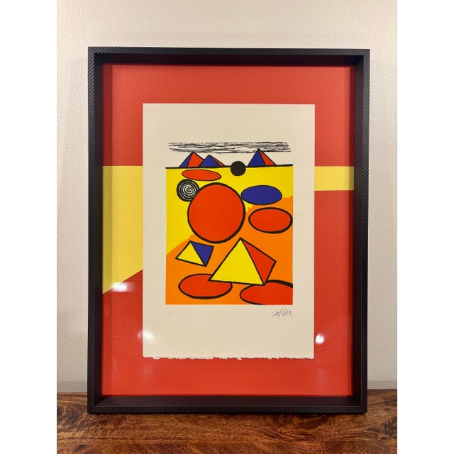 Red Alexander Calder Lithograph, Hommage À San Lazzaro, 1975 For Sale - Image 8 of 9