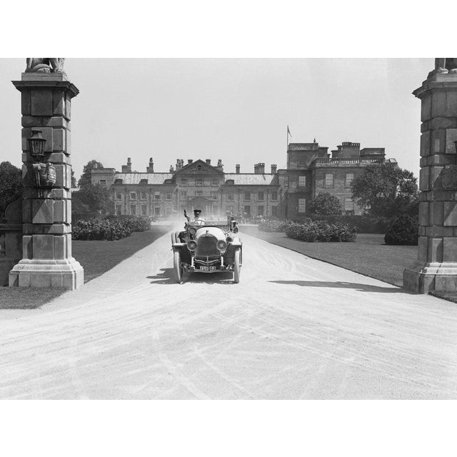 Dukeries District A German Opel racer leaving Welbeck Abbey, the seat of the dukes of Portland in Nottinghamshire, during...