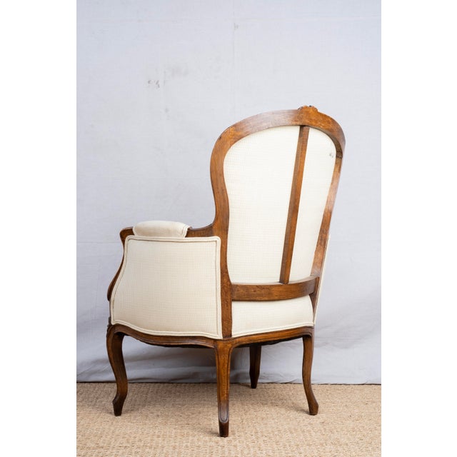 White Antique Bergère Chair For Sale - Image 8 of 9
