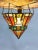 Art Deco Stained Glass Ceiling Lamp For Sale - Image 3 of 7