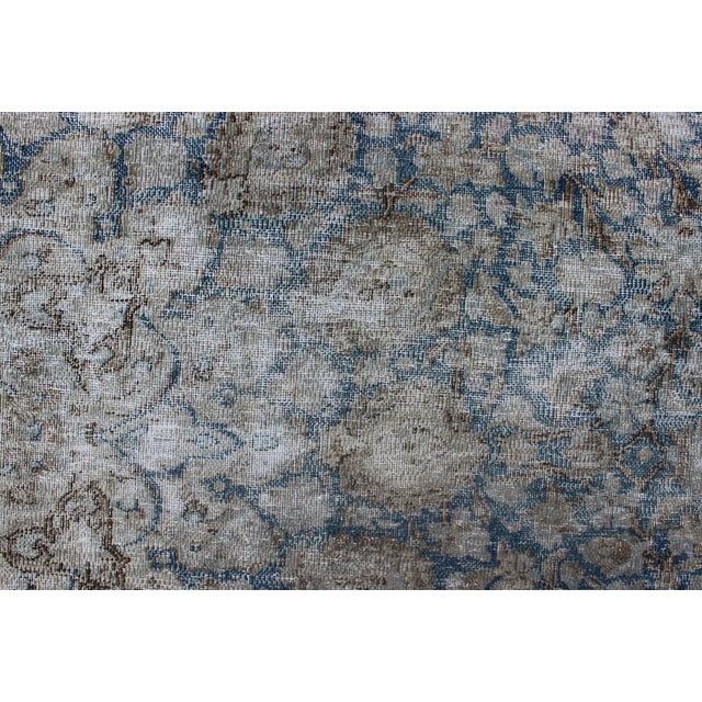 Mid 20th Century Distressed Modern Design Rug With Faded Colors From 1950s Persia For Sale - Image 9 of 13