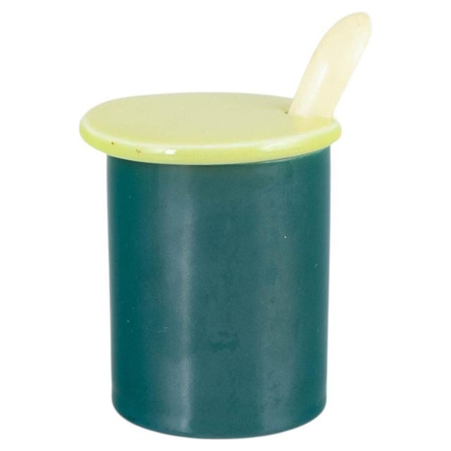 1950s Colorado Mustard Jar with Lid and Spoon by Stig Lindberg for Gustavsberg, 1950s For Sale - Image 5 of 5