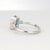 White 14k White Gold Ring With Octagon Aquamarine and Diamonds For Sale - Image 8 of 18