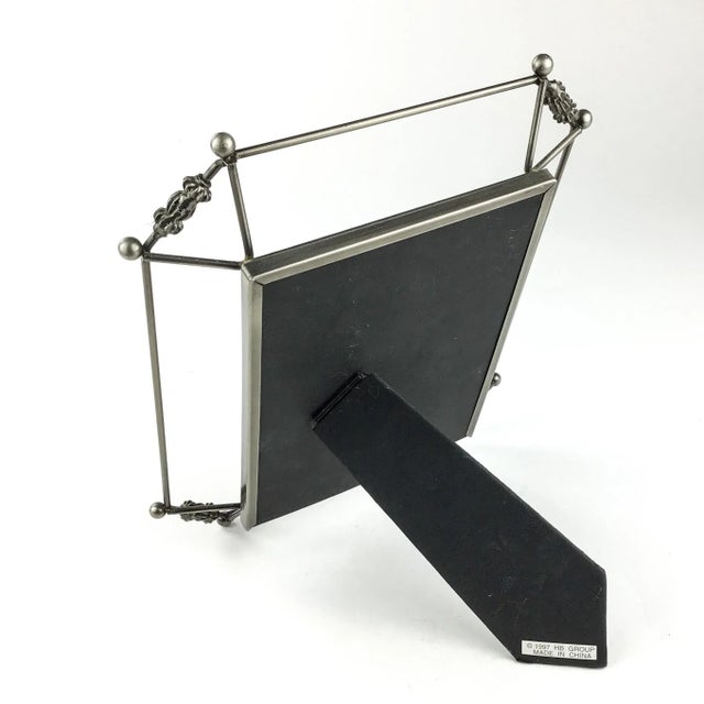 Metal Metal Photo Frame With Glass Circa 1997 For Sale - Image 7 of 9