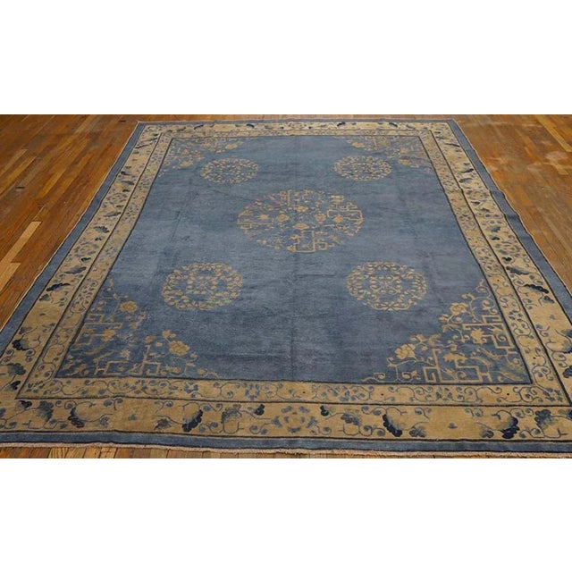 Antique Chinese silk rug, size: 8'2" x 9'4".