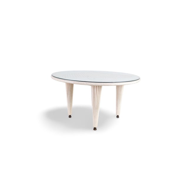 Vintage Dining Table in Bamboo and Rattan from Flechtatelier Schütz For Sale - Image 4 of 11