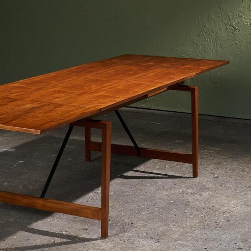 Extendable Dining Table in Teak by H. Brockmann Petersen for Louis G. Thiersen & Son, Denmark, 1960s For Sale - Image 6 of 13
