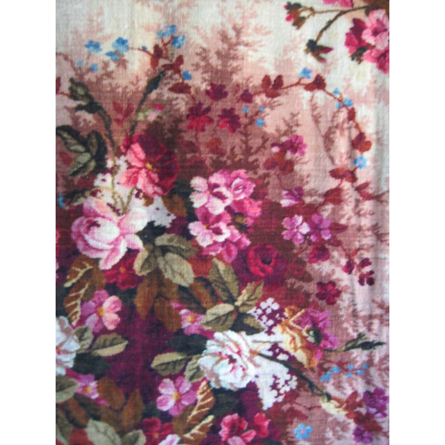 Pink Late 19th Century French Napoleon III Velvet Tablecloth For Sale - Image 8 of 12