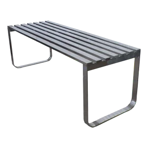 Milo Baughman for DIA Chrome Slat Bench
