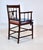 Antique Country Regency Cross Back Armchair With Brunschwig & Fils Cushion For Sale - Image 10 of 13