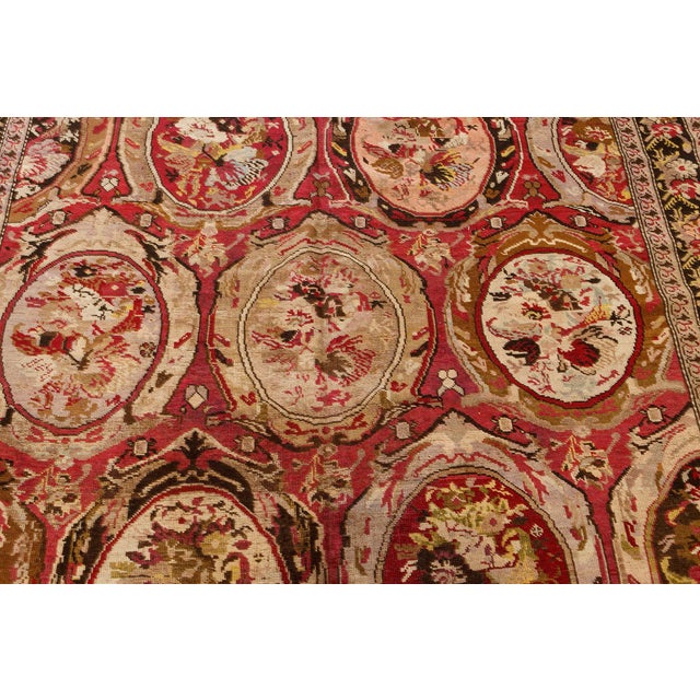 1900 - 1909 Authentic Caucasian Karabagh Botanic Handmade Wool Carpet For Sale - Image 5 of 7