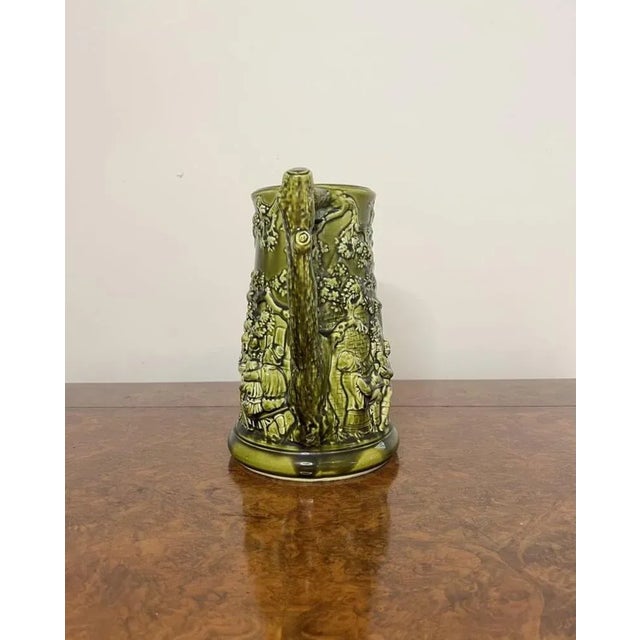 Ceramic Edwardian Majolica Jug, 1900s For Sale - Image 7 of 9