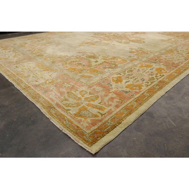Late 19th Century Turkish Oushak Rug, 11'08 X 16'00 For Sale - Image 10 of 12