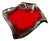 Vintage Red Glazed Ceramic Trinket Dish, 1960s For Sale