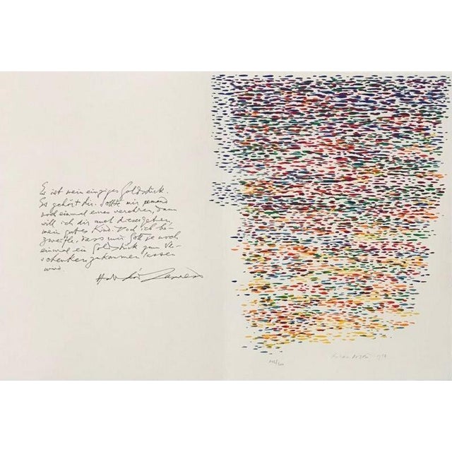 Lithograph, 1976 Handsigned by the artist in pencil and numbered 142/200 Publisher : Galerie Erker (St. Gallen) 38.00 cm....