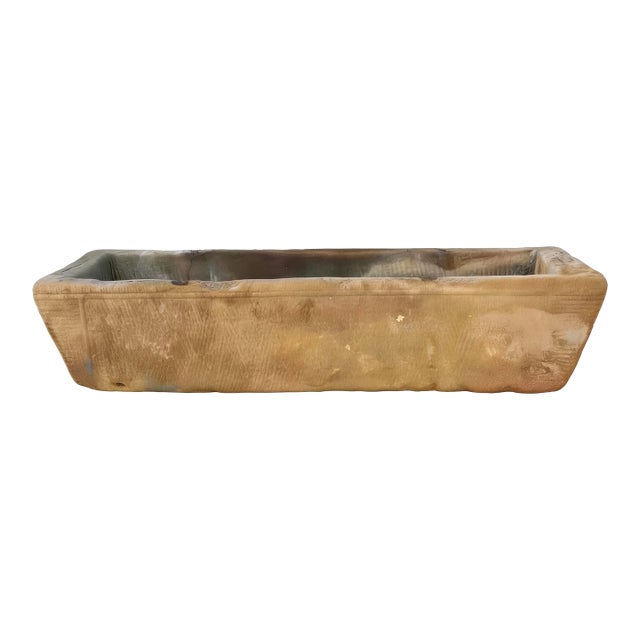 74" Inch Long Hand Chiseled Stone Trough 62 For Sale