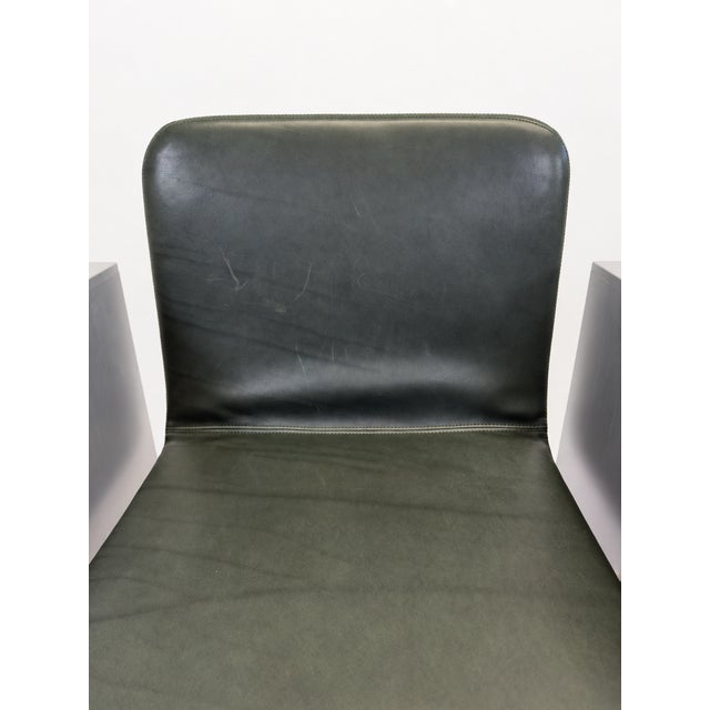 Early 21st Century Flutz Chairs in Steel and Leather by Michael Anastassiades for Cassina, 2010s, Set of 2 For Sale - Image 5 of 14
