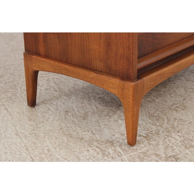 Lane Walnut Mid Century Modern Gentlemens Chest Armoire For Sale - Image 13 of 18