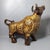 Chinese Vintage Gilt-Decorated Brass Bull Sculpture / Chinese Feng Shui Ox Statue For Sale - Image 3 of 9
