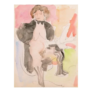 'Black Tie and Tail' by Victor Di Gesu, Paris, Louvre, Académie Chaumière, Los Angeles County Museum of Art, San Francisco Artist Assocation, Carmel
