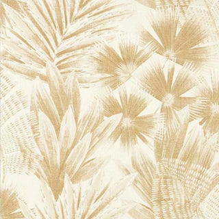 Harlequin Matupi Wallpaper in Parchment/ Gold For Sale