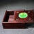 Vintage Chinese Rosewood Jewelry Box With Jade & Gemstone Inlay – Chinoiserie Decor For Sale In Los Angeles - Image 6 of 9