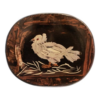 1955 Swiss Print of Picasso's Ceramic Platter, "Dove" For Sale
