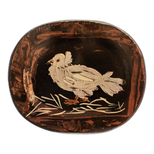 1955 Swiss Print of Picasso's Ceramic Platter, "Dove"