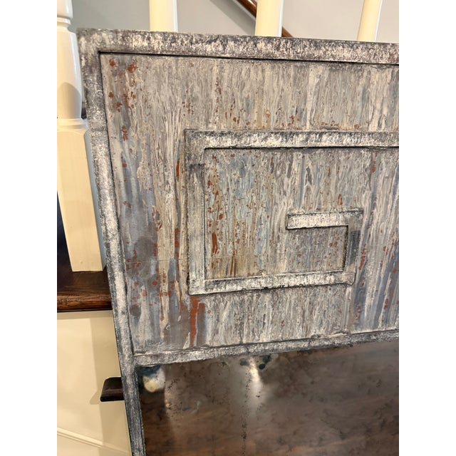 Tin Trumeau-Style Mirror For Sale - Image 4 of 6
