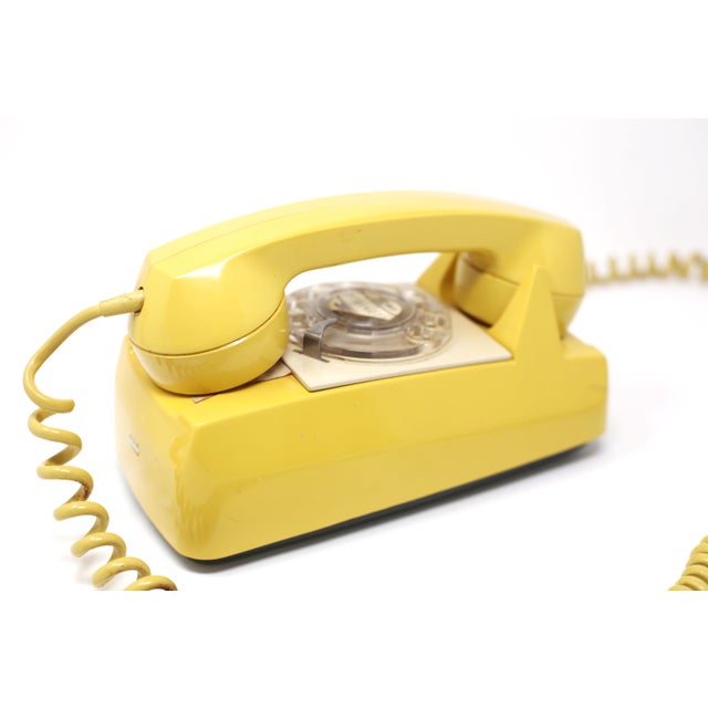 Vintage 1976 Starlite Yellow Rotary Wall Phone Chairish