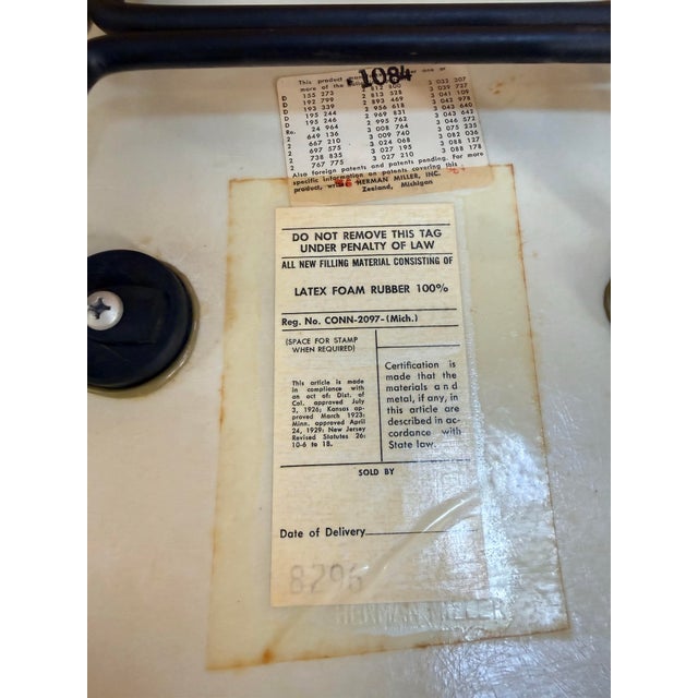 Set of 4 Mid Century Eames for Herman Miller Molded Shell Arm Chairs For Sale - Image 9 of 10
