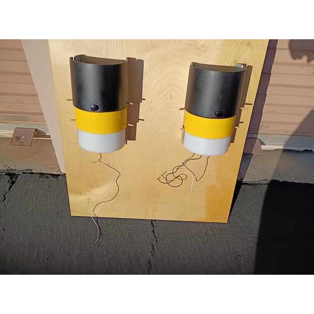 Mid-Century Modern 1980s A Pair of Sconces in the Style of Louis Klafff For Sale - Image 3 of 7